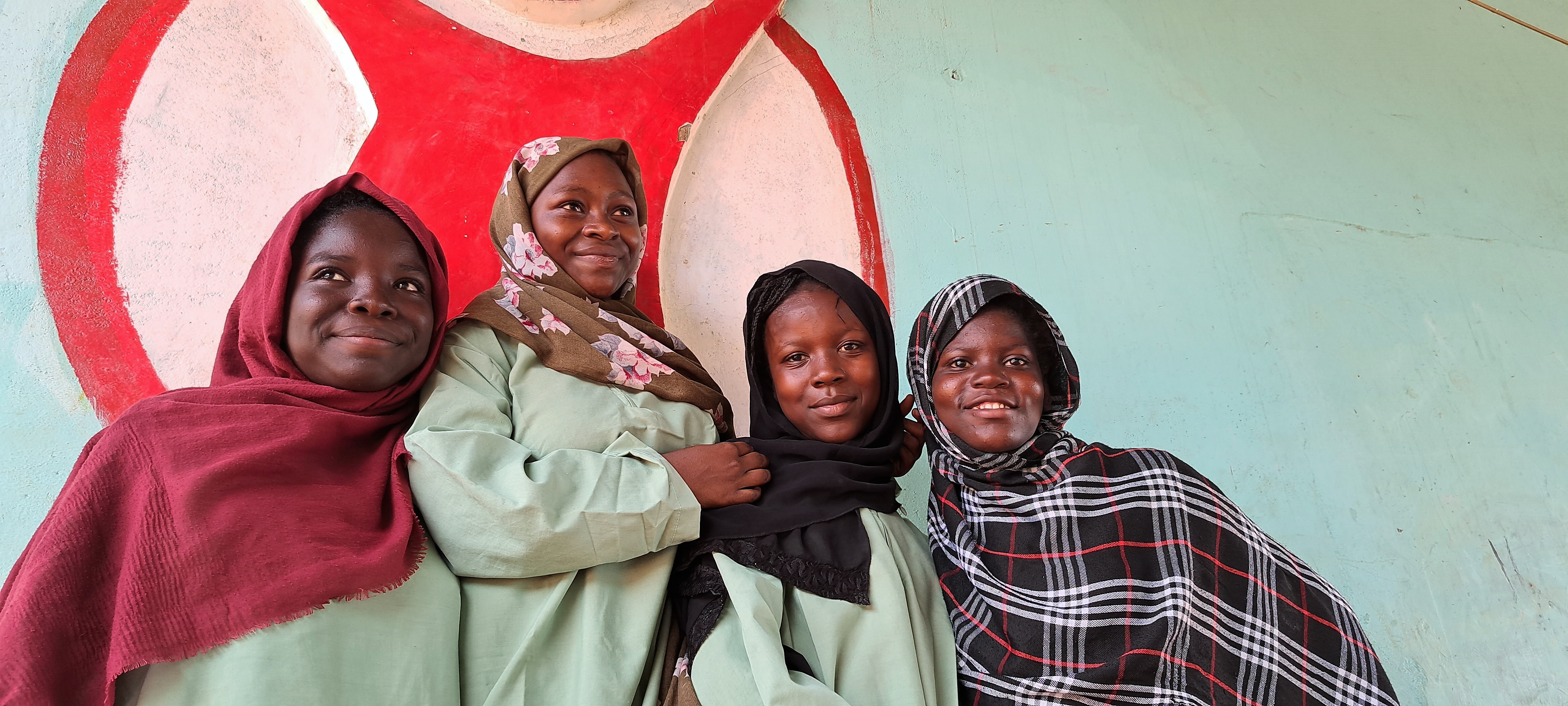 Sudanese girls smiling
