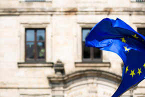 EU flag in the wind