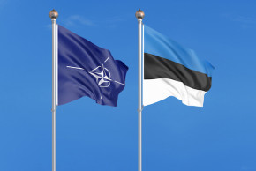 Nato and Estonian flags